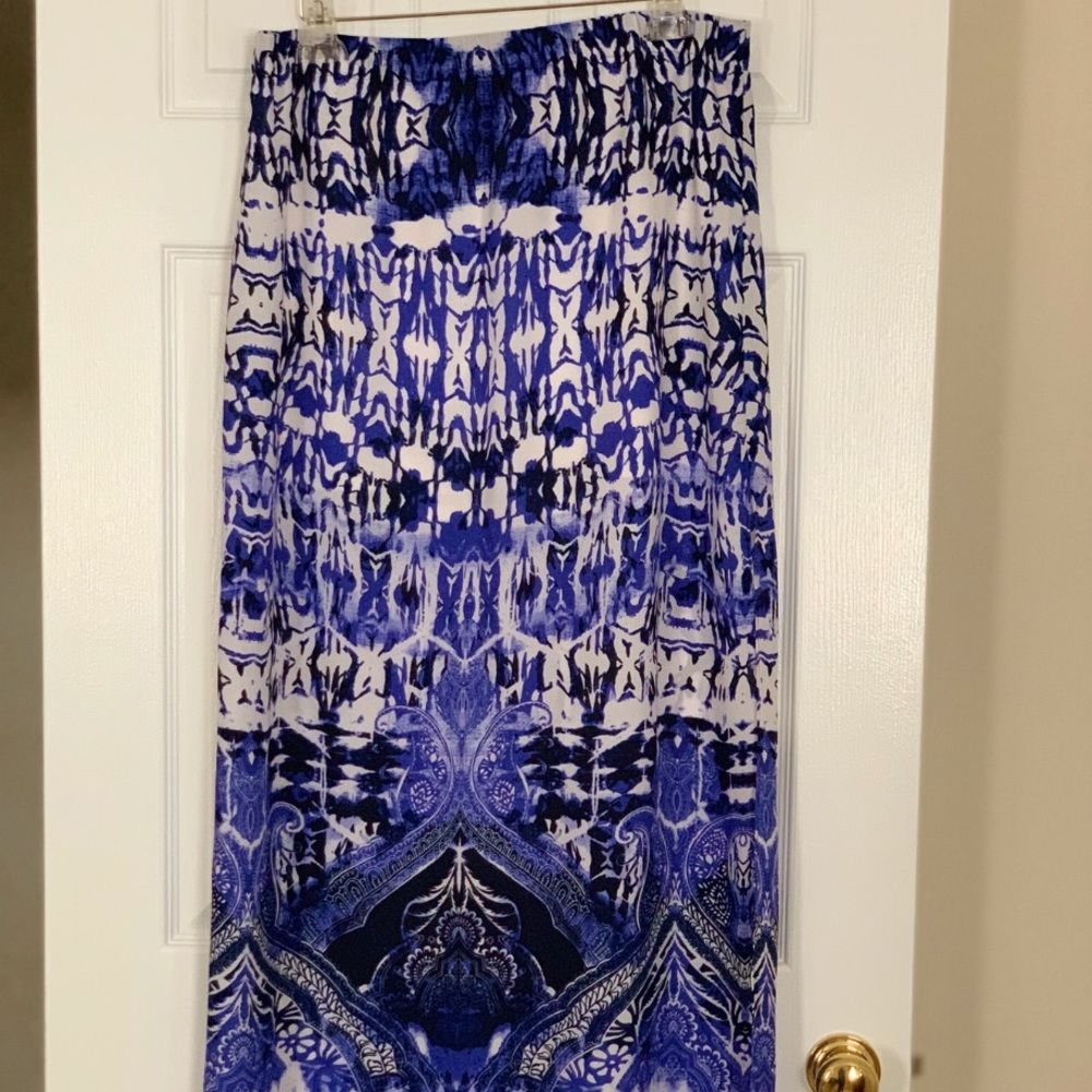 Express Double Slit Maxi Skirt - Size Large - Picture 4 of 5